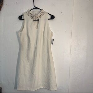 Just...Taylor Cream Sequin Halter Sheath Dress